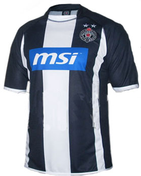 Replica of Partizan MSI jersey for 2009/10 season