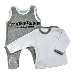 Baby overall with shirt FC Partizan 3192-1