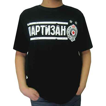 Black kids T-shirt FC Partizan (size 8-14) 3242