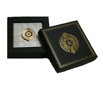 FC Partizan badge in a box