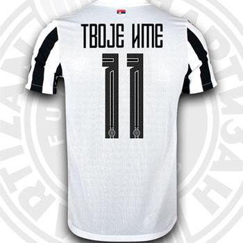 Nike crno-beli dres FK Partizan 2022/23 sa štampom