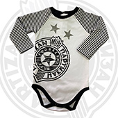 Baby onesie with long sleeves white 